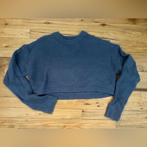 Pacsun LA hearts blue cropped sweater